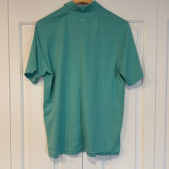 Tommy Bahama Men's Teal Polo Shirt - Picture 5 of 10